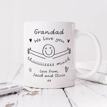 Personalised Mug 'Grandad Love You This Much', 4 of 4