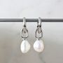 The Statement Pearl Earrings, Silver, thumbnail 1 of 6