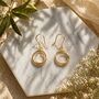 Tapered Round Eclipse Sterling Silver Drop Earrings, thumbnail 5 of 7