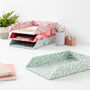 Patterned Letter Tray In Green, thumbnail 1 of 4