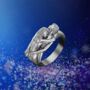 Gold Silver Plated Adam And Eve Love Hug Kiss Ring, thumbnail 4 of 4