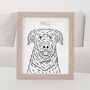 Custom Airedale Terrier Outline Portrait Print In Frame, thumbnail 5 of 9