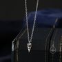 Tiny And Delicate Bird Skull Pendant Necklace, thumbnail 7 of 11