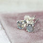 Grey Labradorite Stud Earrings In Silver Or Gold, thumbnail 5 of 12