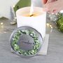 Wreath Scented Christmas Candle With Lid For Grandma, thumbnail 1 of 5