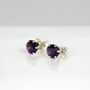 Personalised Birthday Silver Birthstone Earrings Card, thumbnail 1 of 12
