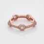 Rose Quartz 18k Rose Gold Plated Stacking Ring, thumbnail 1 of 4