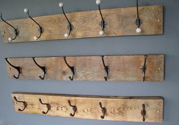 Reclaimed Antique Oak Coat Rack By Seagirl and Magpie