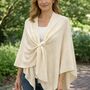 Soft Knit Wool Blend Pull Through Poncho, thumbnail 5 of 8