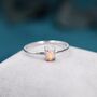 Pink Opal Oval Ring In Sterling Silver, thumbnail 1 of 12