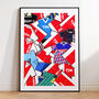 Football Shirt Mash Up Poster, thumbnail 2 of 12