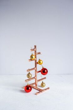 Solid Copper Pipe Christmas Tree, Copper New Year Xmas Decor 170 Mm X 300 Mm, 3 of 3