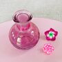 Vintage Decorative Pink Crystal Cut Glass Perfume Bottle ~ 38, thumbnail 5 of 7