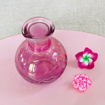 Vintage Decorative Pink Crystal Cut Glass Perfume Bottle ~ 38, 5 of 7