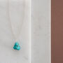 Mens Raw Turquoise Pendant Necklace, thumbnail 1 of 3