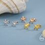 Sterling Silver Little Star Fish Stud Earrings, thumbnail 7 of 12
