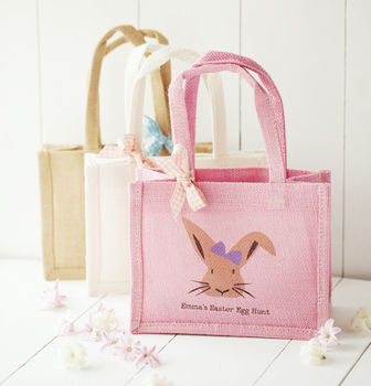 Personalised Jute Easter Hunt Bags, 2 of 3