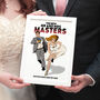Personalised Comic Style Wedding Bride And Groom Print, thumbnail 2 of 7
