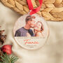 Personalised Fiancé First Christmas Bauble Gift, thumbnail 4 of 5