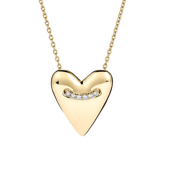 Gold Plated Heart Pendant Necklace, 2 of 2