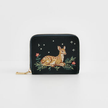 Fawn Embroidered Green Small Purse, 2 of 7