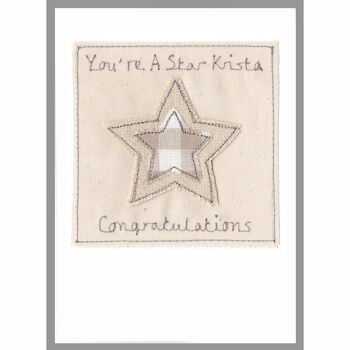 Personalised Embroidered Congratulations Card For Any Occasion, 4 of 12