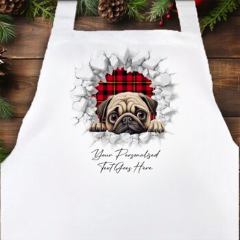 Personalised Christmas Pug Break Through, 4 of 10