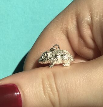 Hamster Sterling Silver Charm, 2 of 8