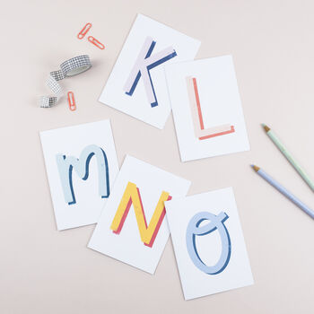 Colourful Initial Letter Card, 7 of 10