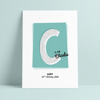 Personalised Retro Letter Name Print, 4 of 11