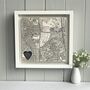 Personalised Memorial Location Map Printed On Wood, thumbnail 1 of 10