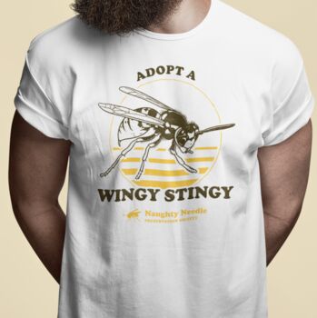 Funny Wasp T Shirt, Adopt A Wingy Stingy, 2 of 7