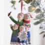Personalised Family Of Four Selfie Decoration, thumbnail 1 of 4