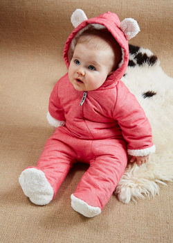 Berry Red Little Grow Bearsuit, 7 of 8