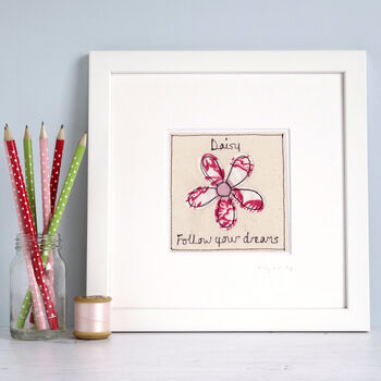 Personalised Embroidered Flower Picture Gift For Her, 10 of 12