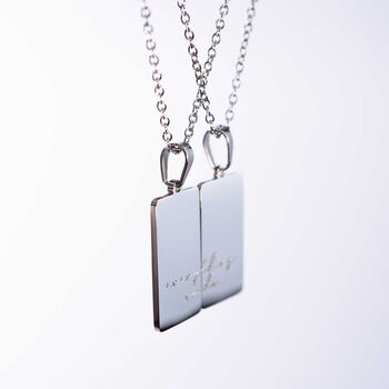 Everything Sucks Stainless Steel Friendship Necklace, 4 of 11