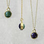 Blue/Green Kyanite Gold Plated Silver Reversible Necklace, thumbnail 1 of 5