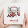 4th Birthday Racing Car Card For Son, thumbnail 1 of 7