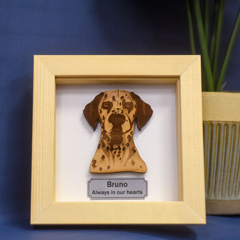 Personalised Pet Memorial Framed Wooden Engraving, 9 of 12