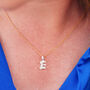 Personalised Silver Flower Charm Initial Necklace, thumbnail 4 of 11