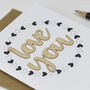 Love You Wooden Words Card, thumbnail 2 of 3