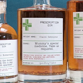 Personalised Prescription Design Flavoured Gin, 2 of 5