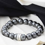 Personalised Mens Contemporary Bead Bracelet, thumbnail 1 of 2
