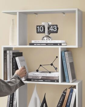 Six Tier Bookshelf Room Divider Modern Storage Unit, 4 of 8