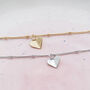 Initial Heart Anklet In Silver Or 18ct Gold Vermeil, thumbnail 2 of 6