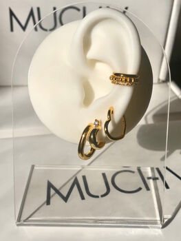 Women's Small Heart Hoop Earrings In Gold, Minimalist Jewellery, 3 of 7