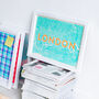 London Born And Bred Risograph Typography Map Print, thumbnail 1 of 3
