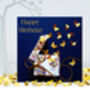 70th Birthday Butterfly Blue Hydrangea Card, Not 3D, thumbnail 9 of 9