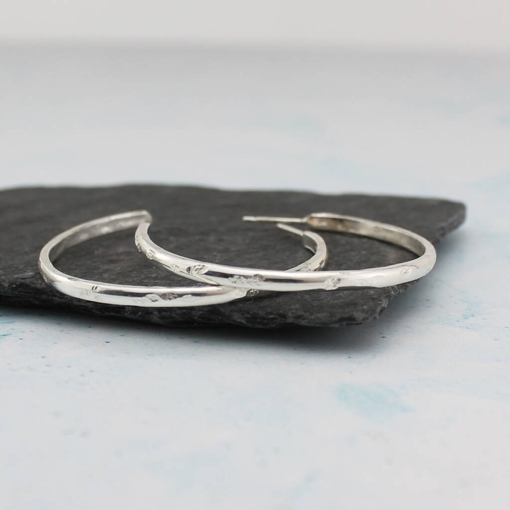 Sterling Silver Medium Everyday Hoops By Lucy Kemp Silver Jewellery ...