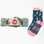 Wine Lover Bamboo Socks Women's Christmas Cracker Hanging Tree Decoration, thumbnail 1 of 5